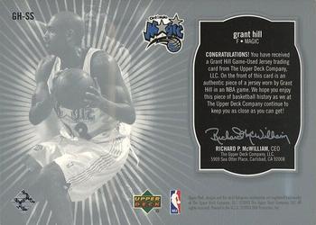 2003-04 Upper Deck - Super Swatches #GH-SS Grant Hill Back