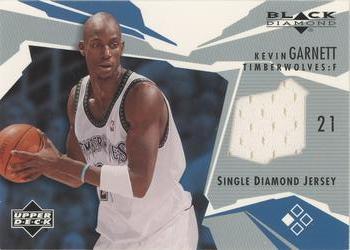 2003-04 Upper Deck Black Diamond - Single Diamond Jersey #BD-KG Kevin Garnett Front