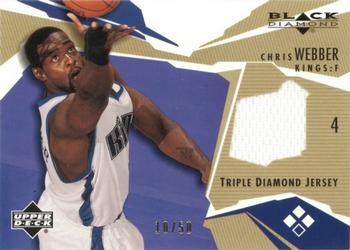 2003-04 Upper Deck Black Diamond - Triple Diamond Jersey Gold #BD3-CW Chris Webber Front