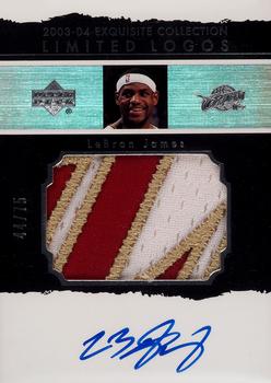 2003-04 Upper Deck Exquisite Collection - Limited Logos #LL-LJ LeBron James Front