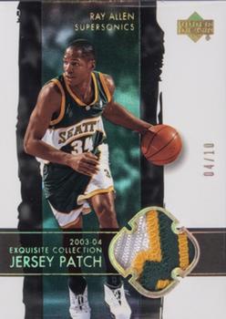 2003-04 Upper Deck Exquisite Collection - Patch Parallel #37-P Ray Allen Front