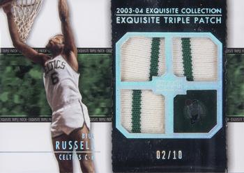 2003-04 Upper Deck Exquisite Collection - Patches Triple #E3P-BR Bill Russell Front