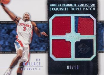 2003-04 Upper Deck Exquisite Collection - Patches Triple #E3P-BW Ben Wallace Front