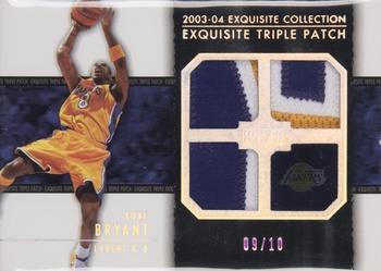 2003-04 Upper Deck Exquisite Collection - Patches Triple #E3P-KB Kobe Bryant Front