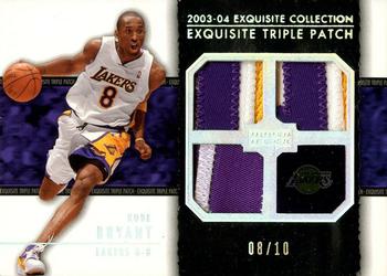2003-04 Upper Deck Exquisite Collection - Patches Triple #E3P-KB1 Kobe Bryant Front