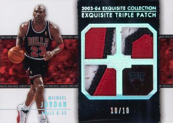 2003-04 Upper Deck Exquisite Collection - Patches Triple #E3P-MJ1 Michael Jordan Front