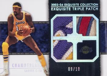 2003-04 Upper Deck Exquisite Collection - Patches Triple #E3P-WC Wilt Chamberlain Front