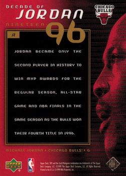 1999-00 SPx - Decade of Jordan #J7 Michael Jordan Back