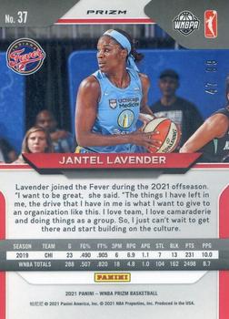 2021 Panini Prizm WNBA Premium #37 Jantel Lavender Back