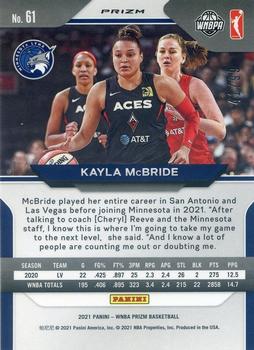 2021 Panini Prizm WNBA Premium #61 Kayla McBride Back