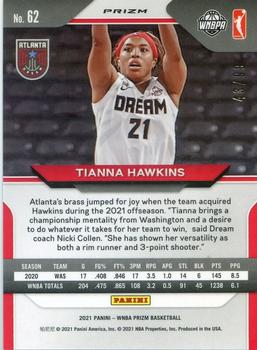 2021 Panini Prizm WNBA Premium #62 Tianna Hawkins Back