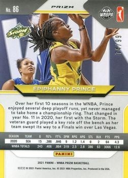 2021 Panini Prizm WNBA Premium #86 Epiphanny Prince Back