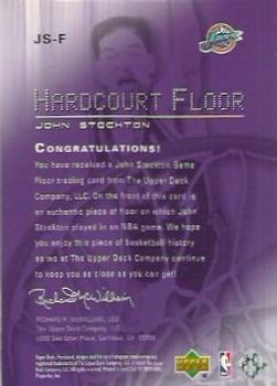 2003-04 Upper Deck Hardcourt - Hardcourt Floor #JS-F John Stockton Back