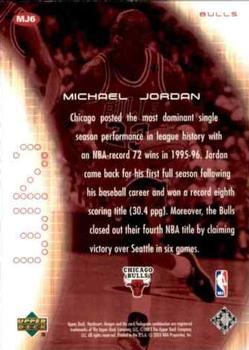 2003-04 Upper Deck Hardcourt - Heart of a Champion #MJ6 Michael Jordan Back