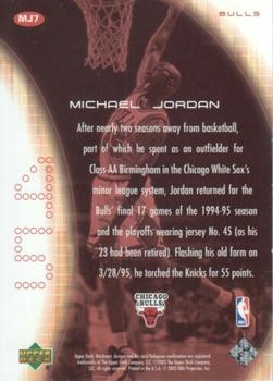 2003-04 Upper Deck Hardcourt - Heart of a Champion #MJ7 Michael Jordan Back