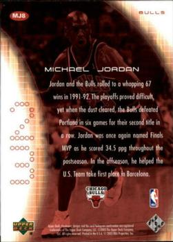 2003-04 Upper Deck Hardcourt - Heart of a Champion #MJ8 Michael Jordan Back