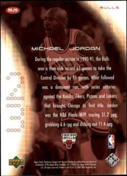 2003-04 Upper Deck Hardcourt - Heart of a Champion #MJ9 Michael Jordan Back