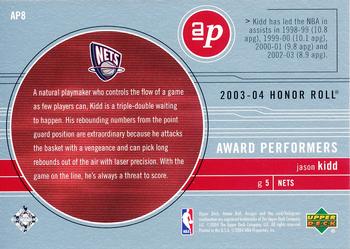 2003-04 Upper Deck Honor Roll - Award Performers #AP8 Jason Kidd Back
