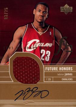 2003-04 Upper Deck Honor Roll - Jersey Rookies Autographs Gold #106 LeBron James Front