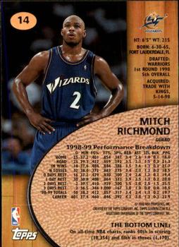 1999-00 Stadium Club #14 Mitch Richmond Back