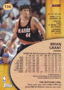 1999-00 Stadium Club #136 Brian Grant Back