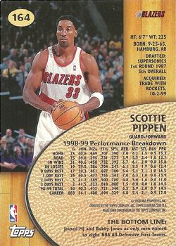 1999-00 Stadium Club #164 Scottie Pippen Back