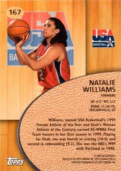 1999-00 Stadium Club #167 Natalie Williams Back