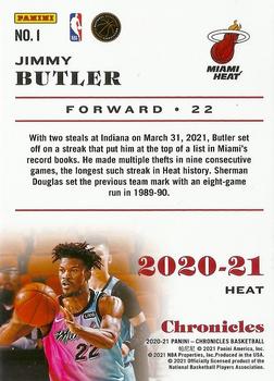 2020-21 Panini Chronicles #1 Jimmy Butler Back