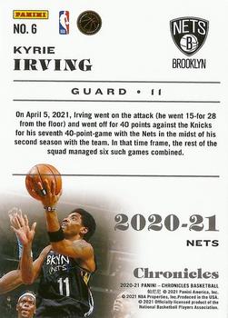 2020-21 Panini Chronicles #6 Kyrie Irving Back