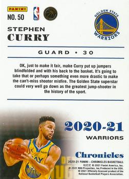 2020-21 Panini Chronicles #50 Stephen Curry Back