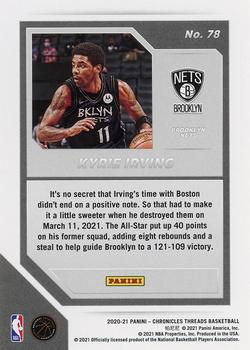 2020-21 Panini Chronicles #78 Kyrie Irving Back