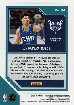 2020-21 Panini Chronicles #84 LaMelo Ball Back