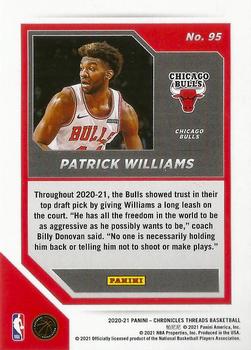 2020-21 Panini Chronicles #95 Patrick Williams Back