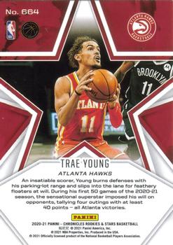 2020-21 Panini Chronicles #664 Trae Young Back