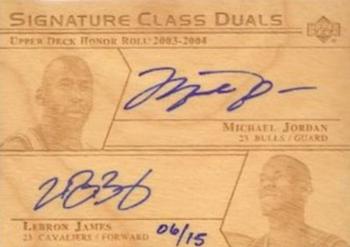 2003-04 Upper Deck Honor Roll - Signature Class Duals #SC-MJ/LJ Michael Jordan / LeBron James Front