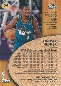 1999-00 Stadium Club Chrome #54 Lindsey Hunter Back