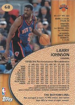 1999-00 Stadium Club Chrome #68 Larry Johnson Back