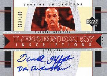 2003-04 Upper Deck Legends - Legendary Inscriptions #LI-DG Darrell Griffith Front