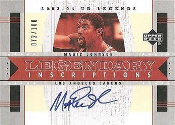 2003-04 Upper Deck Legends - Legendary Inscriptions #LI-MA Magic Johnson Front