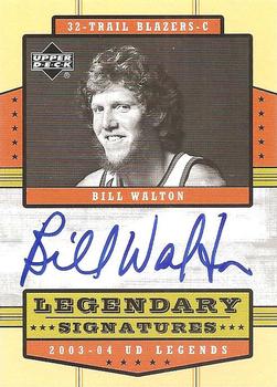 2003-04 Upper Deck Legends - Legendary Signatures #LS-BW Bill Walton Front