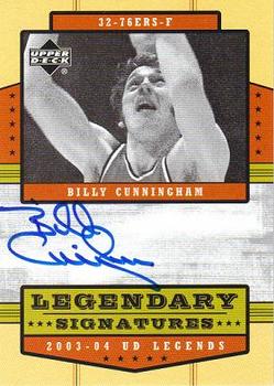 2003-04 Upper Deck Legends - Legendary Signatures #LS-CU Billy Cunningham Front