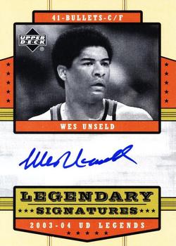 2003-04 Upper Deck Legends - Legendary Signatures #LS-WU Wes Unseld Front