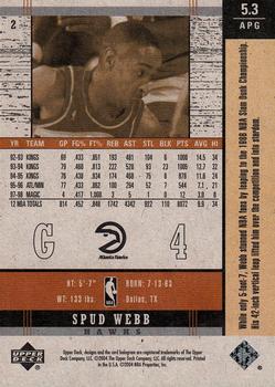 2003-04 Upper Deck Legends - Throwback #2 Spud Webb Back