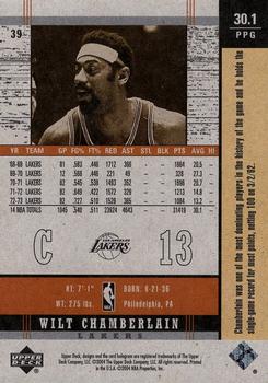 2003-04 Upper Deck Legends - Throwback #39 Wilt Chamberlain Back