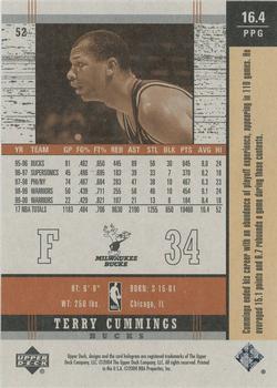 2003-04 Upper Deck Legends - Throwback #52 Terry Cummings Back
