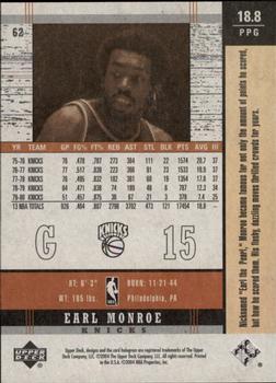 2003-04 Upper Deck Legends - Throwback #62 Earl Monroe Back