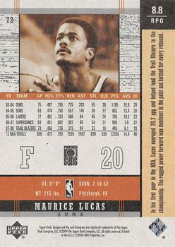 2003-04 Upper Deck Legends - Throwback #72 Maurice Lucas Back