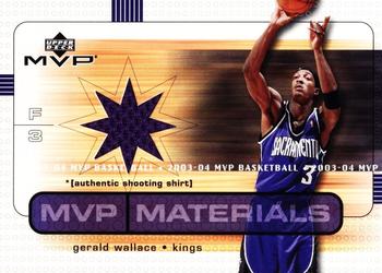 2003-04 Upper Deck MVP - Materials Shirts #GW-SS Gerald Wallace Front
