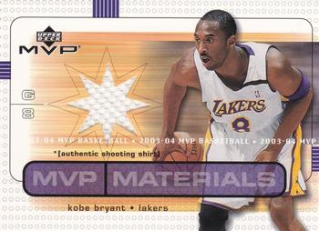 2003-04 Upper Deck MVP - Materials Shirts #KB-SS Kobe Bryant Front
