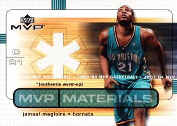 2003-04 Upper Deck MVP - Materials Warmups #JM-WU Jamaal Magloire Front